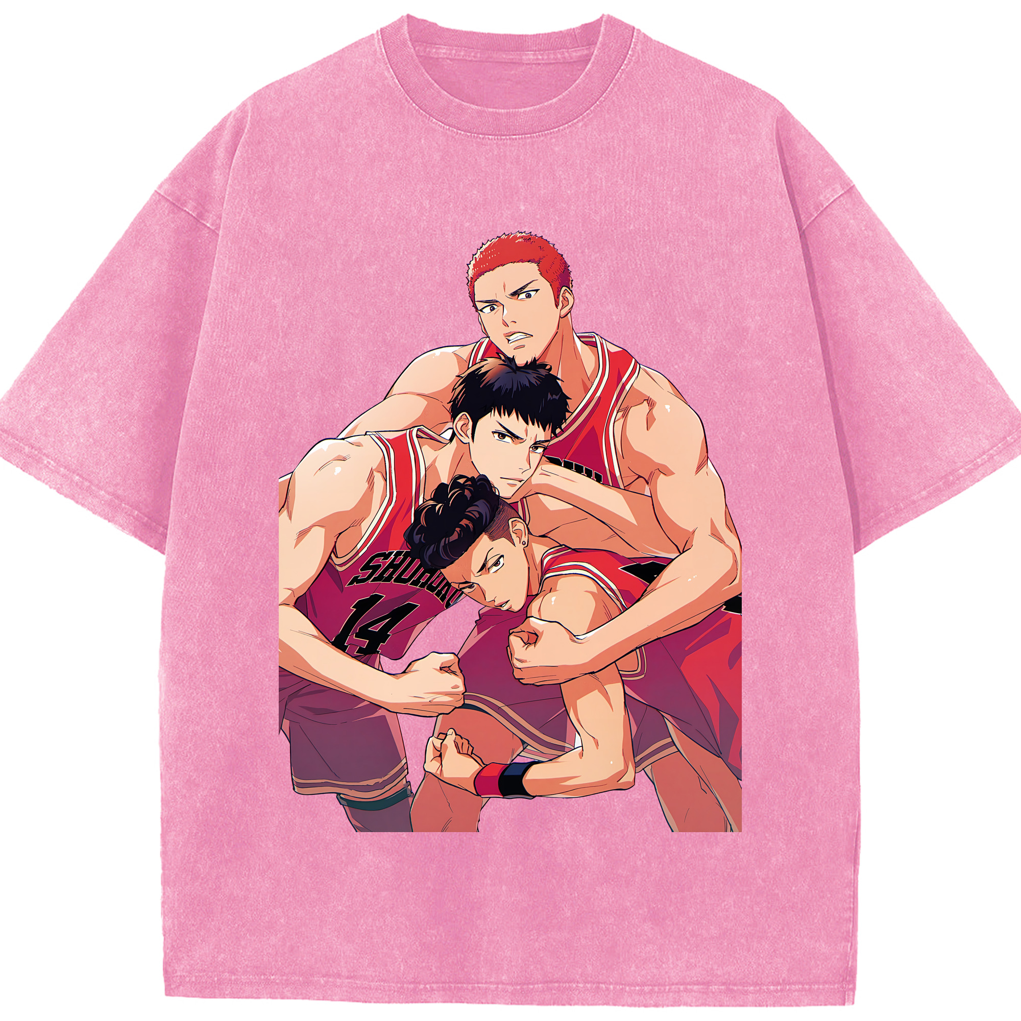（画像用） SLAM DUNK／スラムダンク 綿100% ヴィンテージ風 半袖Tシャツ（フロントプリント）